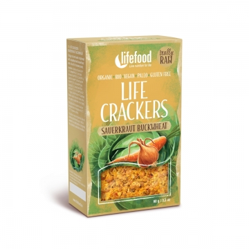 LIFE CRACKERS Zelňáky s kyselým zelím BIO RAW