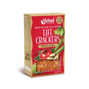  LIFE CRACKERS Rajčatové BIO RAW (balení 90 g) 