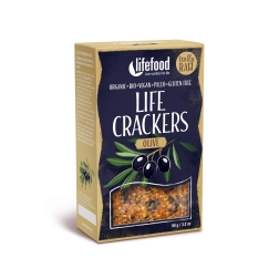  LIFE CRACKERS Olivové BIO RAW (balení 90 g) 