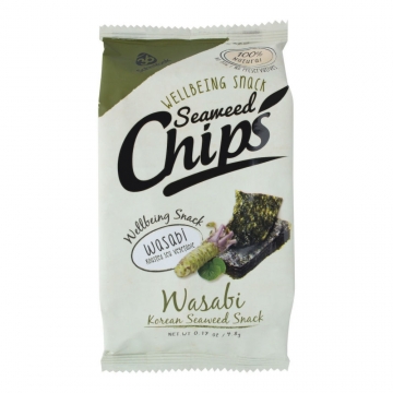 Mořské řasy Snack pražené Nori s příchutí Wasabi 4,8 g SAHM YOOK 