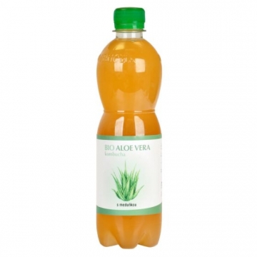 BIO aloe vera kombucha s meduňkou 500 ml STEVIKOM