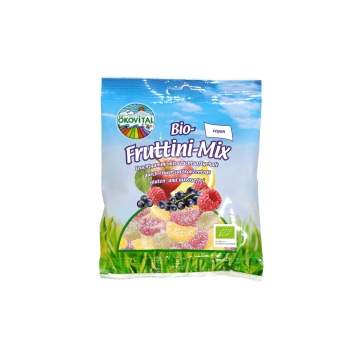 Bonbóny ovocné Fruttini Mix bez želatiny BIO, vegan - Ökovital 100g