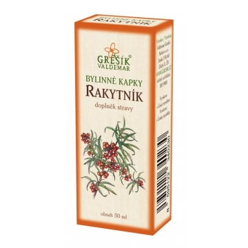 BYLINNÉ KAPKY RAKYTNÍK 50 ml Grešík