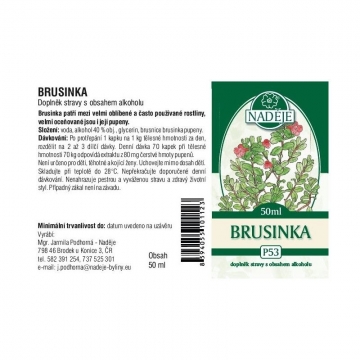 Naděje Brusinka - tinktura z pupenů 50 ml (Vaccinium vitis-idaea)