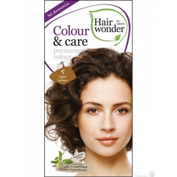 Hairwonder Přírodní dlouhotrvající barva BIO SVĚTLÁ HNĚDÁ 5